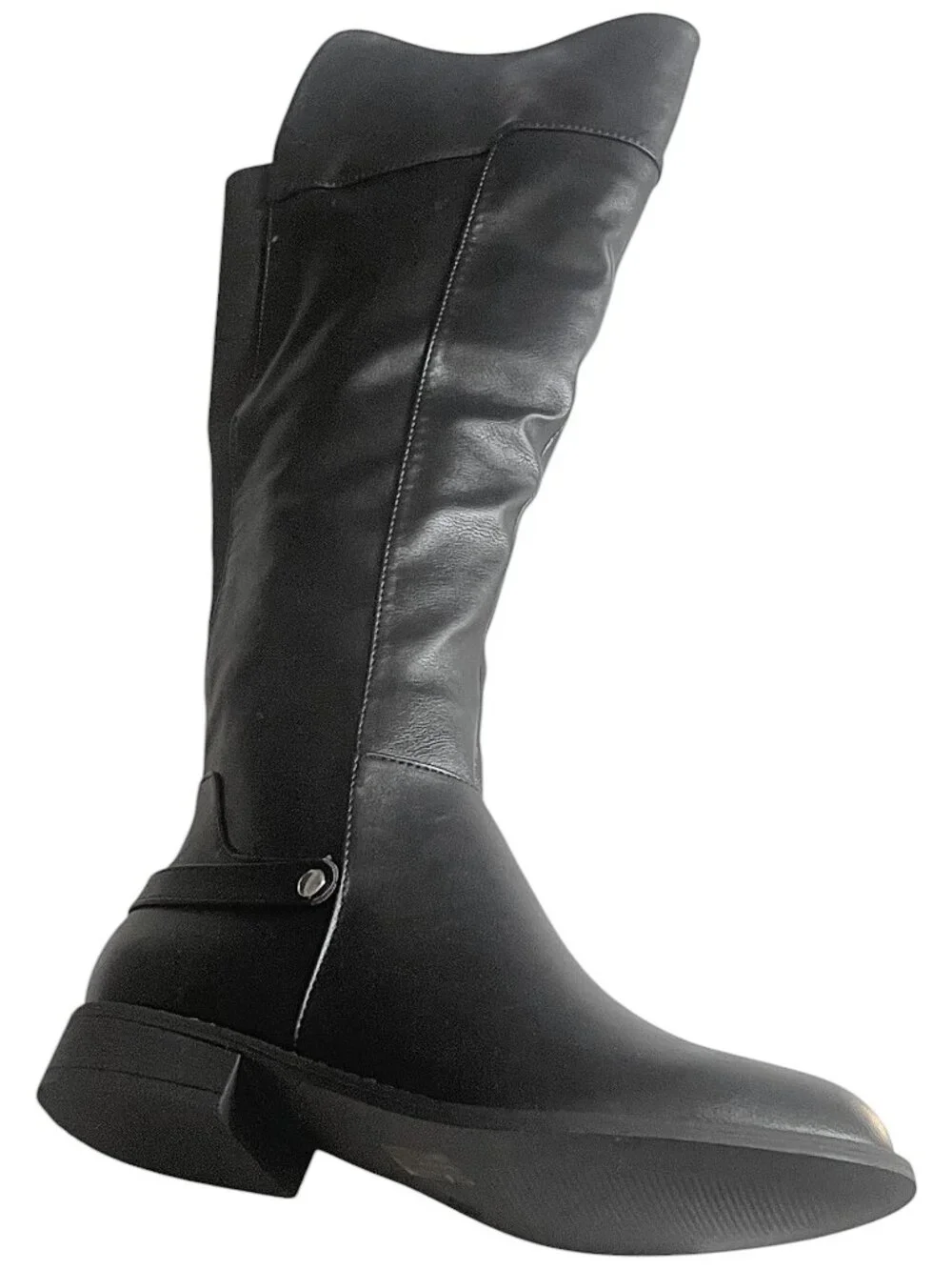 Wild Diva Oksana-85 Convertible Over Knee Back Elastic Panel Black Boots 7.5